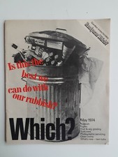 VINTAGE WHICH? MAGAZINE MAY 1974 - RUBBISH, CLEAN OVENS, FRUIT & VEG GARDENING