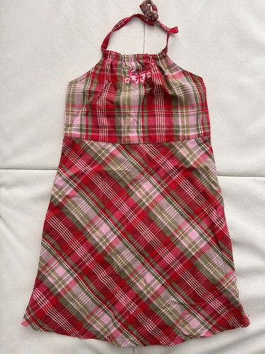 Girls red plaid - red, halter