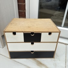 Wooden Storage Box Memory Drawers Organizer Case -L 36 X H 25 X D 26cm