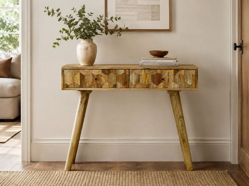 Hexagonal mango indian wood - mango,