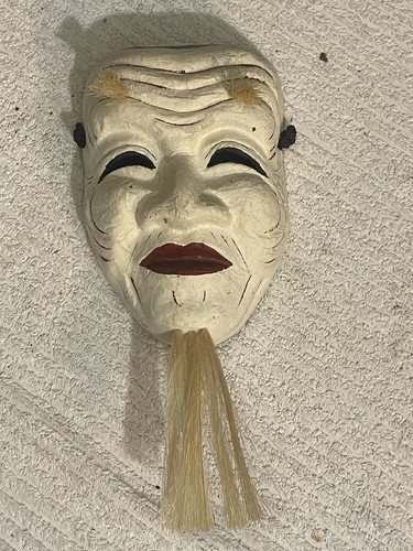 Japanese paper mache mask with
