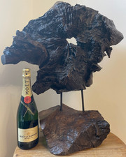 Rare Fossilised Drift Wood Slice from Irish coastline sculpture 10kg 62 cm tall