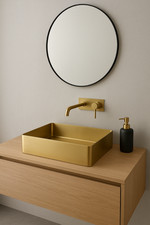 Rectangular Brushed Brass
