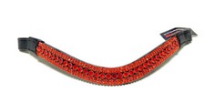 New Sparkly Curve shape Browband ideal for dressage showing Bridle ORANGE SALE