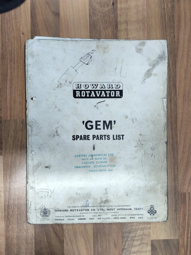 Howard gem spare parts - howard,