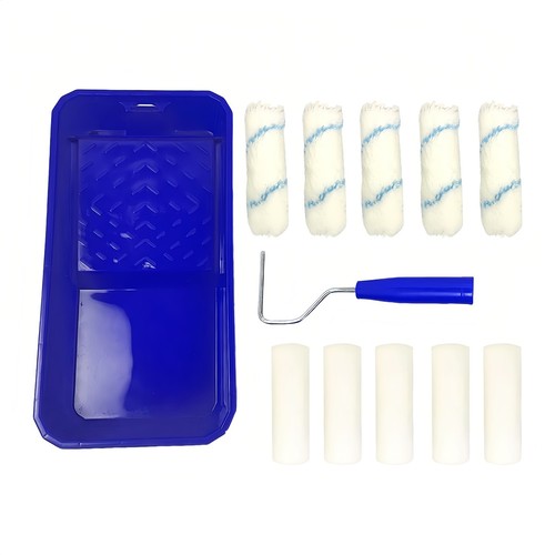 Small paint roller kit with - paint,
