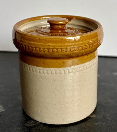 Vintage small brown lidded - vintage,