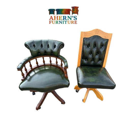 Pair green leather - of,