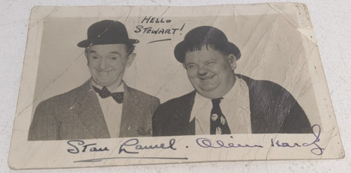 Laurel and hardy signed - and,