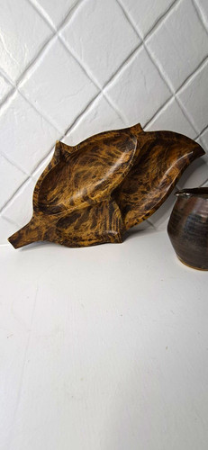 Leaf shaped carved wooden - leaf-shaped,