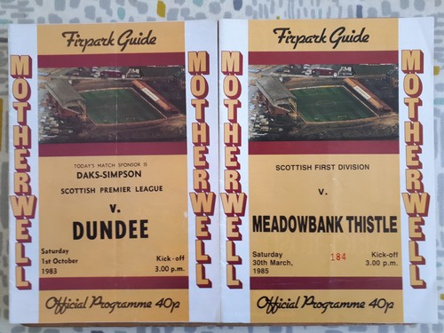 Motherwell home programmes - motherwell, x2
