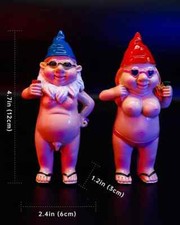 2pcs funny naked garden - naked, gnome
