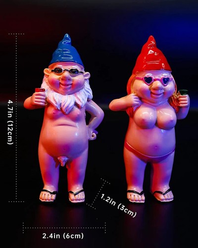 2pcs funny naked garden - 2pcs,