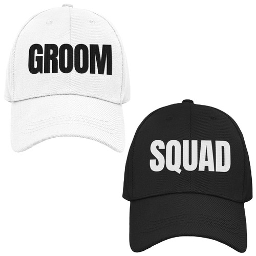 Groom squad stag party caps - groom,