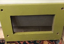 H39.  Vintage Possibly Late 50’s Wooden Meshed Larder Grill Approx 13”x9”