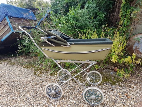 Vintage dolls pram silver - dolls, pram,
