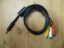 3.5mm headphone jack to triple RCA phono plug 4-pole composite camera cable