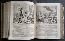 Large Antique Bible Illustrated Engravings, Concordance Cassell, Petter & Galpin