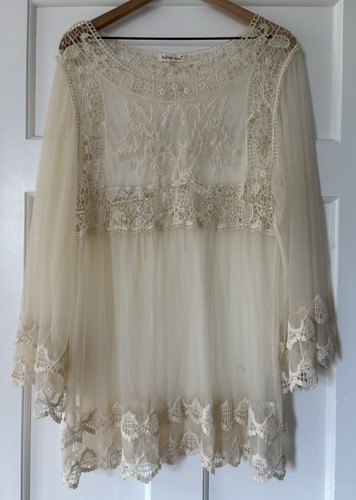 Indigo soul embroidered mesh - indigo,