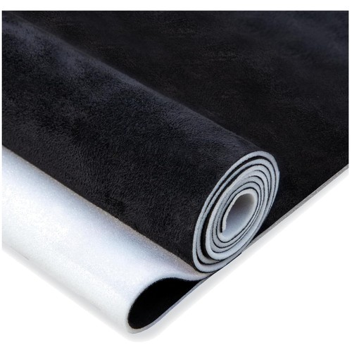Versatile black suede fabric - suede,