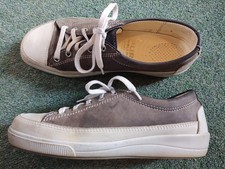 PURE WELLNESS by CHRISTIAN DIETZ grey suede leather, laces, size 5.5 H