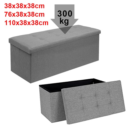 Folding ottoman storage bench - folding,