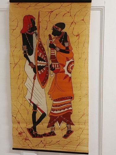 Vintage african batik fabric - vintage,