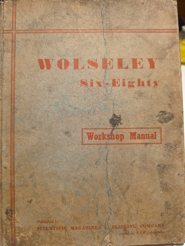Wolseley six eighty workshop - wolseley,