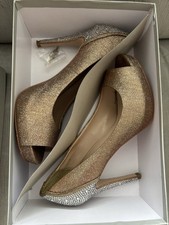 Carvela High Heels Size 6 Bronze With Silver Bling Worn Once Stunning