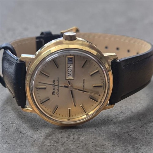 Plated automatic bulova watch