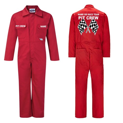 Personalised red pit crew