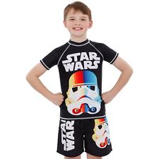 Star Wars Swimset Boys Stormtrooper Swimming Costume Kid Matching Swimwear Black