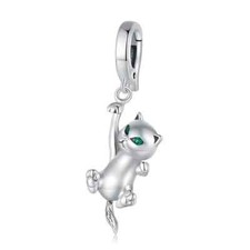 Cat dangle charm 100 925 - cat, 100%