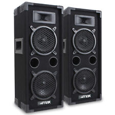 2x MAX Dual 6" Bedroom Studio House Party Speakers DJ Sound Setup 1200W UK Stock