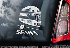 Ayrton Senna - F1 Car Window Sticker - Formula 1 Mclaren Lotus Helmet - TYP1