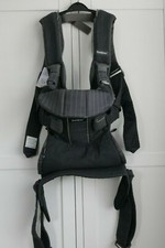 BabyBjorn Baby Carrier One, Pinstripe/Grey, Cotton Mix in Excellent Condition