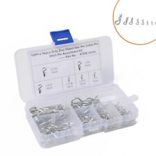 100pcs R Clips Spring Lynch Hitch Cotter Hair Pin Assortment Steel Tractor Set