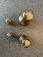 Set of Four Vintage Brass Avery Capstan Bell Weights 2lb 1lb 4oz 2oz.