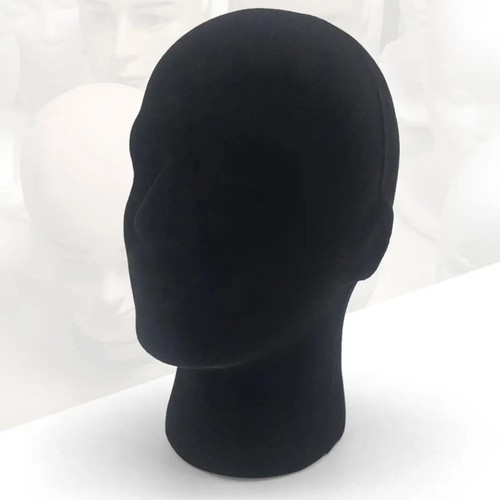 Foam mannequin head black - foam,
