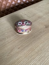 AYSHFORD STAFFORDSHIRE FINE BONE CHINA ‘ SUMMER PANSY’ LIDDED TRINKET POT