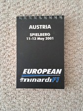Minardi F1 Original Rare Press Information/Note Book from 2001 Alonso