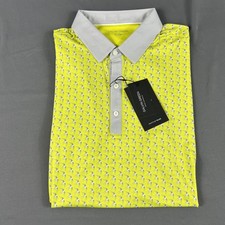 Galvin Green Golf Shirt Polo Malcom Birds Print 3XL Lime Polyester NWT MSRP $109