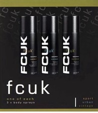 FCUK Body Spray Set Men 3 x