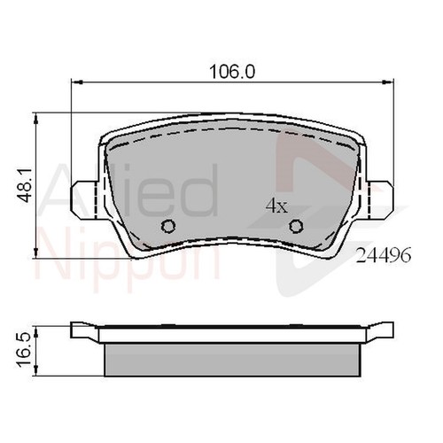 Brake pads set for - for, ford