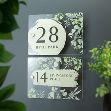 House Number Sign Printed