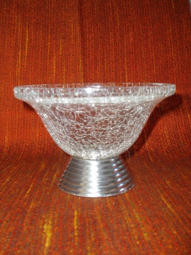 Crackle glass bowl - crackle, with