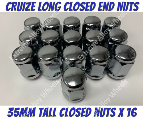 Alloy wheel nuts 35mm - alloy, tall