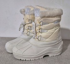 Campri Winter Fleece Lined Snow Boots Womens UK 7 EU 41 White Waterproof Shoes