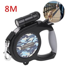 50KG Large Dog Lead Leash Strong Retractable Extendables Lockable Tapes 8M Black