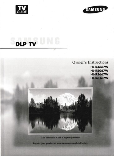 Samsung dlp owners - owners, manual